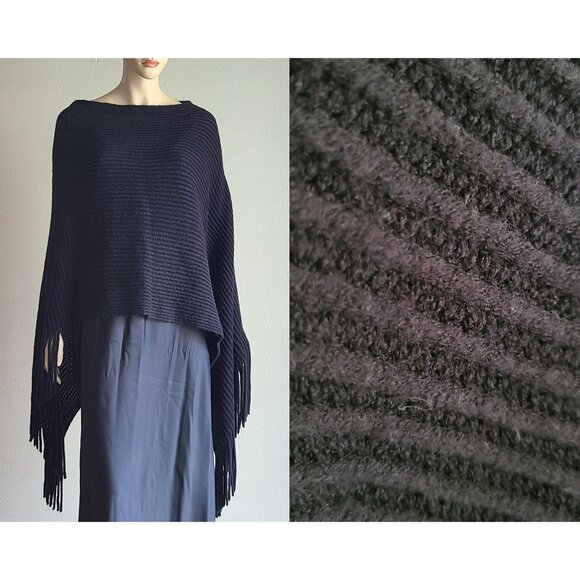 ribbed shawl w/ fringe - Picture 1 of 2